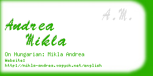 andrea mikla business card